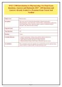 WGU C398 Introduction to WGU C398 Final Exam&NewLine;Questions&comma; Answers and Rationales 2027 - 240 Questions and&NewLine;Answers Already Graded A&plus; Premium Exam Tested And&NewLine;Verified