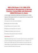 NSG 4700 Exam 3 V1&ndash;V3 &vert; NSG 4700 Leadership & Management in Nursing Practice &vert; Galen College of Nursing &vert; Actual Q&A with Rationale &lpar;NSG4700 Exam 3&rpar;
