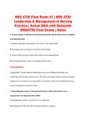 NSG 4700 Final Exam V1&ndash;V3 &vert; NSG 4700 Leadership & Management in Nursing Practice &vert; Galen College of Nursing &vert; Actual Q&A with Rationale &lpar;NSG4700 Final Exam&rpar;