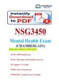 NSG3450 - Mental Health Final Exam Newest 2026&sol;2027 Actual Exam Test Bank 250 Questions And Correct Detailed Answers &lpar;Verified Answers&rpar; &vert;&vert; Complete A&plus; Guide