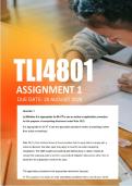 TLI4801 Assignment 1 Semester 2 2026 - Due 28 August 2026
