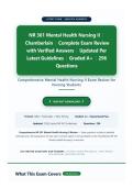 Complete NR 361 Mental Health Nursing II Exam Review with Verified Answers Updated 2026&sol;2027 Graded A&plus; 296 Questions