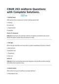 CNUR 203 midterm Questions with Complete Solutions&period;