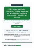 Complete NR 351 Complex Adult Health Exam Review with Verified Answers Updated 2026&sol;2027 Graded A&plus; 296 Questions