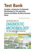 Test Bank Complete&lowbar; Introduction To Diagnostic Microbiology For The Laboratory Sciences 2nd Edition&comma; By Maria Dannessa Delost&vert;&vert;All Chapters Covered&vert;&vert;Complete Guide A&plus;&vert;&vert;ISBN 978-1284199734&NewLine;