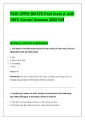 PADI OPEN WATER Final Exam A with &NewLine;100&percnt; Correct Answers 2026 Pdf