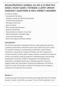 RELIAS&sol;PROPHECY GENERAL ICU RN A V3 PRACTICE&NewLine;EXAM &vert; STUDY GUIDE &vert; TESTBANK &vert; LATEST UPDATE&NewLine;2026&sol;2027 &vert; QUESTIONS & 100&percnt; CORRECT ANSWERS