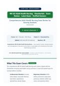 NR 325 Adult Health Nursing Chamberlain Exam Review 2026&sol;2027 &vert; Latest Verified Questions & Answers