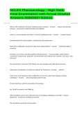 NCLEX Pharmacology - High Yield&colon; Final Examination with Actual Detailed Answers 2026&sol;2027 Edition&period;