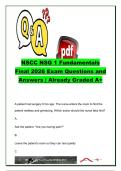 NSCC NSG 1 Fundamentals&comma; North Shore Community College &lpar;NSCC&rpar;&comma; 2026 &ndash; Final Exam Questions and Answers with Complete Exam