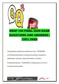 NSGP 104 Final Exam Questions and Answers &lpar;120&plus; Questions&rpar; &vert; Professional Nursing&comma; Ethics&comma; Delegation&comma; Patient Safety&comma; Evidence-Based Practice & QSEN