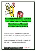 PN3001 Professional Practice Final Exam Questions and Answers &lpar;200&plus; Questions&rpar; &vert; Documentation&comma; Consent&comma; Evidence-Based Practice&comma; Professional Ethics&comma; Legal Responsibilities & Nursing