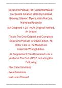 Solutions Manual Fundamentals of Corporate Finance 2026 Release By Richard Brealey&comma; Stewart Myers&comma; Alan Marcus&comma; Nicholas Racculia