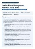 Leadership & Management HESI Exit Exam &vert; 290 Questions with Verified Answers &vert; 2026 Edition &vert; Graded A&plus;