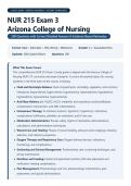 NUR 215 Exam 3 &vert; 290 Questions with Verified Answers &vert; 2026 Edition &vert; Graded A&plus;&NewLine;