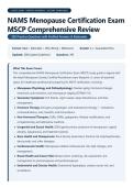 NAMS Menopause Certification Exam &vert; MSCP &vert; 295 Questions with Verified Answers &vert; 2026 Edition &vert; Graded A&plus;