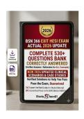 BSN 366 EXIT HESI EXAM&NewLine;Complete Question Bank with Answers & Rationales&NewLine;Updated for 2026 &vert; 530&plus; Questions &vert; Graded A&plus;&NewLine;