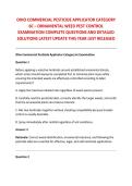 OHIO COMMERCIAL PESTICIDE APPLICATOR CATEGORY &NewLine;6C &ndash; ORNAMENTAL WEED PEST CONTROL &NewLine;EXAMINATION COMPLETE QUESTIONS AND DETAILED &NewLine;SOLUTIONS LATEST UPDATE THIS YEAR JUST RELEASED