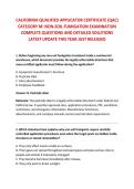 CALIFORNIA QUALIFIED APPLICATOR CERTIFICATE &lpar;QAC&rpar;  &NewLine;CATEGORY M&colon; NON-SOIL FUMIGATION EXAMINATION &NewLine;COMPLETE QUESTIONS AND DETAILED SOLUTIONS &NewLine;LATEST UPDATE THIS YEAR JUST RELEASED 