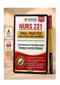 NURS 231 Pathophysiology Final Exam&colon; 200&plus; Practice Questions & Answers with Detailed Rationales &ndash; Portage Learning BIOD 331 &vert; 2026&sol;2027 Update &vert; Version A & B &vert; Instant Download