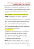 ATI Pediatrics Final Exam Revision Guide 2025 &vert; Questions&comma; Answers & Rationales &vert; Comprehensive Exam Prep