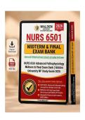 NURS 6501 Advanced Pathophysiology Midterm & Final Exam&colon; Walden University NP Study Guide 2026 &ndash; 400&plus; Verified Questions&comma; Answers & Rationales &vert; 4 Exam Versions &vert; Instant Download