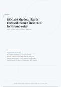 BSN 266 SHADOW HEALTH - FOCUSED EXAM ON CHEST PAIN FOR BRIAN FOSTER &vert; 2026 UPDATE &vert; WITH COMPLETE SOLUTIONS&period;
