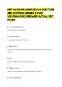 NUR 160 EXAM 2 HONDROS 98 QUESTIONS&NewLine;AND ANSWERS GRADED A PLUS&NewLine;SOLUTION GUIDE UPDATED ACTUAL TEST&NewLine;PAPER
