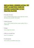 NUR 160 EXAM 2 HONDROS ACTUAL TEST&NewLine;SCRIPT 98 QUESTIONS COMPLETE&NewLine;ANSWERS GUARANTEED TO PASS&NewLine;PRACTICE SOLUTION