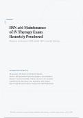 BSN 266 MAINTENANCE OF IV THERAPY EXAM &lpar;REMOTELY PROCTORED&rpar; &vert; QUESTIONS AND ANSWERS &vert; 2026 UPDATE &vert; WITH COMPLETE SOLUTIONS&period;