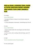 NUR 160 EXAM 2 HONDROS FINAL PAPER&NewLine;98 TESTED QUESTIONS EXPERT ANSWERS&NewLine;VIEW AHEAD STUDY SHEET GRADED A&NewLine;PLUS