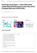 Med Surge &lpar;Lewis&rpar; Exam 1 - Evolve Q&A &lpar;Latest Update 2026&rpar; UPDATE&excl;&excl; &lpar;Recent exam&rpar; Fully solved & updated 2026 Most TESTED &lpar;2026&NewLine;&NewLine;&NewLine;