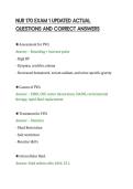 NUR 170 EXAM 1 UPDATED ACTUAL&NewLine;QUESTIONS AND CORRECT ANSWERS