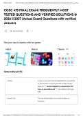 COSC 475 FINAL EXAM&vert; FREQUENTLY MOST TESTED QUESTIONS AND VERIFIED SOLUTIONS &commat; 2026 &vert;&vert; 2027 &lpar;Actual Exam&rpar; Questions with verified Answers&NewLine;&NewLine;&NewLine;