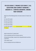 FIN 325 EXAM 2 &vert; FINANCE 325 EXAM 2 &vert; ALL QUESTIONS AND CORRECT ANSWERS &vert; GRADED A&plus; &vert; VERIFIED ANSWERS &vert; BRAND NEW VERSION&excl;