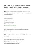 NUR 170 EXAM 3 CERTIFICATION EVALUATION&NewLine;TESTED QUESTIONS COMPLETE ANSWERS