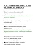 NUR 170 EXAM 3 CORE NURSING CONCEPTS&NewLine;AND PATIENT CARE REVIEW 2026