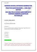 Nursing Entrance Exam 2026-2027 &vert; 250&plus; Practice Questions with Verified Answers & Rationales &vert; HESI&sol;TEAS Prep