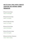 NUR 170 EXAM 3 FINAL PAPER COMPLETE&NewLine;QUESTIONS AND ANSWERS VERIFIED&NewLine;PREPARATION