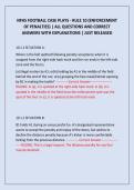 NFHS FOOTBALL CASE PLAYS - RULE 10 &lpar;ENFORCEMENT OF PENALTIES&rpar; &vert; ALL QUESTIONS AND CORRECT ANSWERS WITH EXPLANATIONS &vert; JUST RELEASED