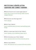 NUR 170 EXAM 3 UPDATED ACTUAL&NewLine;QUESTIONS AND CORRECT ANSWERS