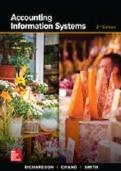 Accounting Information Systems&comma; 2nd Edition By Vernon J&period; Richardson &ndash; Comprehensive Exam Guide &vert; All Chapters &vert; Questions & 100&percnt; Verified Answers