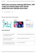 DOD Cyber Awareness challenge 2027 EXAM&comma; &sol;GET IT 100&percnt; ACCURATE&excl;&excl; 2026&excl;&excl; MOST TESTED QUESTIONS AND VERIFIED SOLUTIONS&NewLine;&NewLine;&NewLine;