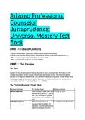 2026&sol;2027 Arizona BBHE Jurisprudence Exam &vert; S-Tier Mastery Test Bank for Counselors &lpar;44&plus; QA&rpar;