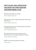 NUR 172 EXAM 2 2026 CERTIFICATION&NewLine;EVALUATION TEST PAPER QUESTIONS&NewLine;SOLUTIONS GRADED A PLUS