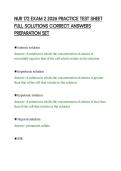NUR 172 EXAM 2 2026 PRACTICE TEST SHEET&NewLine;FULL SOLUTIONS CORRECT ANSWERS&NewLine;PREPARATION SET