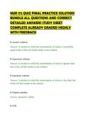NUR 172 QUIZ FINAL PRACTICE SOLUTION&NewLine;BUNDLE ALL QUESTIONS AND CORRECT&NewLine;DETAILED ANSWERS STUDY SHEET&NewLine;COMPLETE ALREADY GRADED HIGHLY&NewLine;WITH FEEDBACK