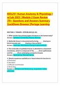 BIOL 251 Human Anatomy & Physiology I w&sol;Lab 2025 &vert; Module 2 Exam Review &vert;70&plus; Questions and Answers Summary &vert;LockDown Browser &vert;Portage Learning