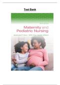 Test Bank for Maternity and Pediatric Nursing&comma; 5th Edition&period; by Susan Ricci&comma; Terri Kyle&comma; Susan Carman&vert; 9781975220419&vert; All Chapters included&vert; LATEST