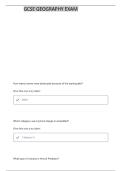 GCSE GEOGRAPHY EDEXCEL B PAPER 1 CASE STUDIES QUESTIONS WITH MARK SCHEME